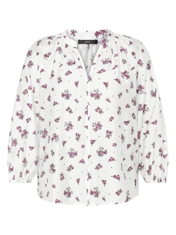 Zero  Schlupfbluse mit Blumen in Cream/Pink