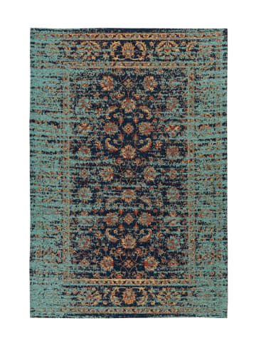 Kayoom Kurzflor Teppich Charme 225 in multi - blau - rechteckig