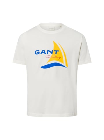 Gant T-Shirt in ecru blau