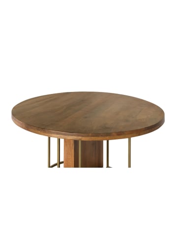 Giner y Colomer Runder Esstisch aus massivem Mangoholz 150 cm in Brown