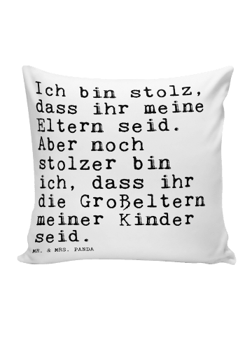 Mr. & Mrs. Panda Dekokissen Ich bin stolz, dass... mit Spruch in Weiß