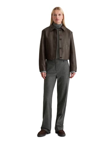 Marc O'Polo Lederjacke relaxed in Dark Chocolate