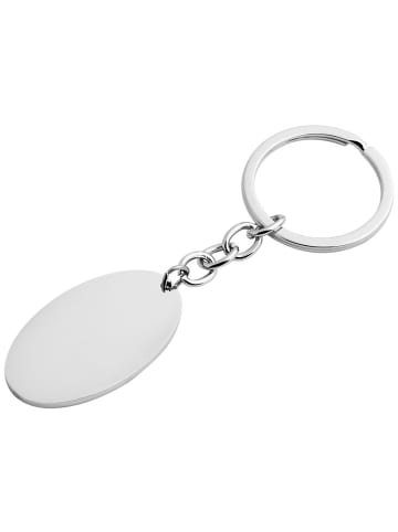 Adeliás Unisex Anhänger – Schlüssel Gravuranhänger aus Edelstahl in silber