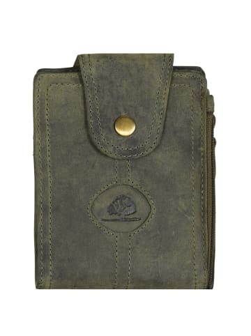 Greenburry Vintage Brustbeutel Leder 11 cm oliv