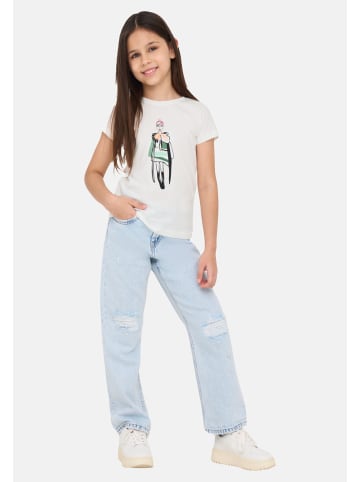 KIDS ONLY T- Shirt 'Lady Life' in weiß
