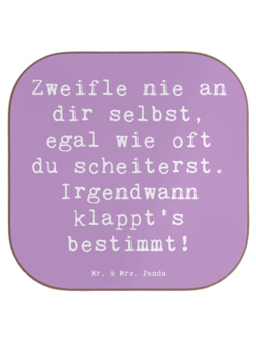 Mr. & Mrs. Panda Tischuntersetzer Spruch Glaube an sich selbst m... in Lavendeltraum