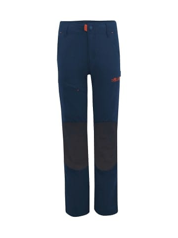 Trollkids Trekking Hose "Hammerfest Slim Fit" in Marineblau / Orange