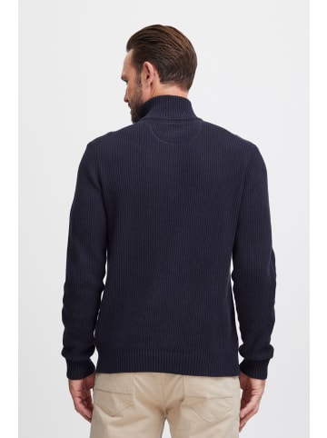 FQ1924 Strickpullover FQKyle ribbed texture halfzip 21900568 in blau