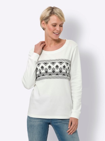 Sieh an! Sweatshirt in ecru-schwarz