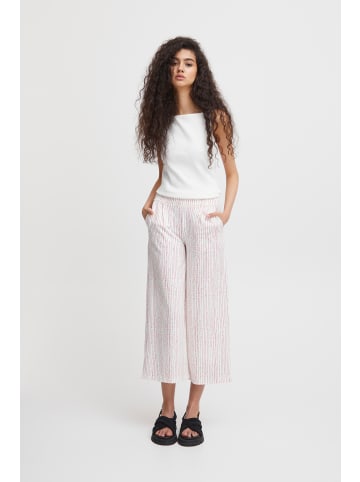 ICHI IHKate regular fit in Cloud Dancer Multi stripe AOP
