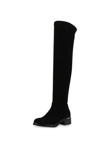 VAN HILL Overknees Juliet in Schwarz Velours