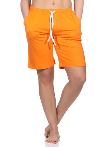 NORMANN Shorty Schlafanzug Hose kurz Mix & Match in orange