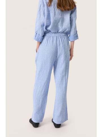 Soaked in Luxury Casual Hose SLAuran Relaxed fit in Blue Yonder Stripe