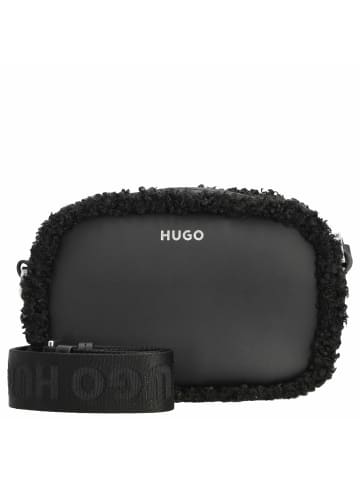 HUGO Women's Bel SM Crossbody FFur - Umhängetasche 21 cm (black) in schwarz