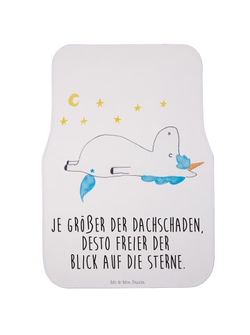 Mr. & Mrs. Panda Autoteppich Einhorn Sternenhimmel mit Spruch in Weiß