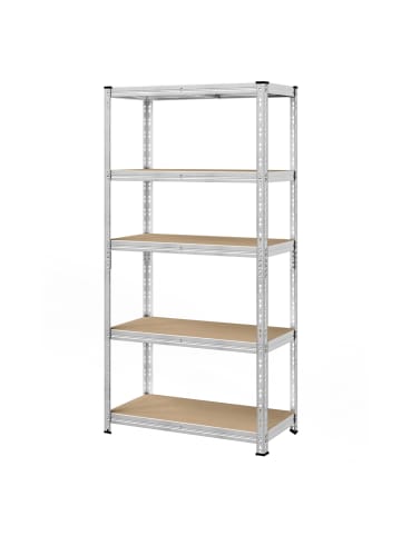 SONGMICS Schwerlastregal Cozory in Silbern - (B)100 x (H)200 x (T)50 cm