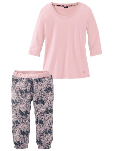 Buffalo Capri-Pyjama in rosa-gemustert