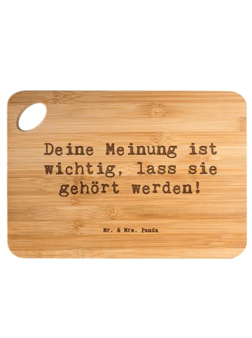 Mr. & Mrs. Panda Holzbrettchen Spruch Mutig zu seinen Meinungen ... in Braun