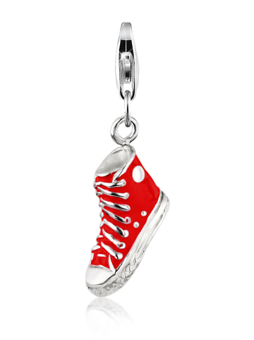 Nenalina Charm 925 Sterling Silber Schuh in Rot