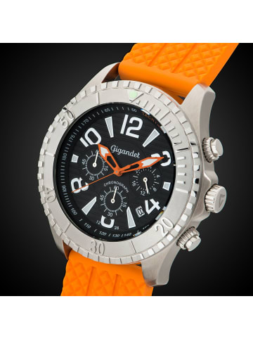 Gigandet Quarzuhr Chronograph "AQUAZONE" in Orange/Silber/Schwarz