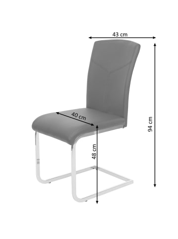 MCW 2er-Set Esszimmerstuhl F36, Kunstleder, schwarz