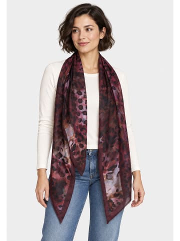 Faera Dreieckstuch Animalprint Aquarelloptik Kante in Bordeaux