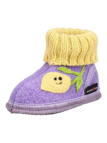 HAFLINGER Hausschuhe HÜTTENSCHUH ZITRONE Violett