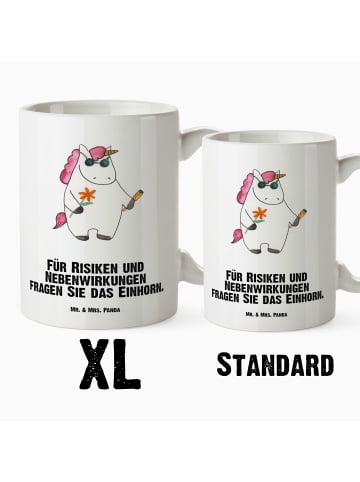 Mr. & Mrs. Panda Weiße Tasse Einhorn Woodstock mit Spruch in Weiß