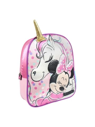 Disney Minnie Mouse Disney Minnie Kinder Rucksack 3D Pailletten 25x31x10 cm in Rosa