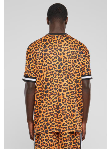 Urban Classics Mesh-T-Shirts in orangeleopard