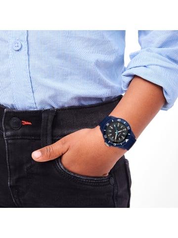 s.Oliver Armbanduhr mit coolen Neon Details in blau