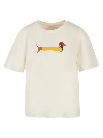 Merchcode Merchcode Ladies Christmas Dog Tee in whitesand