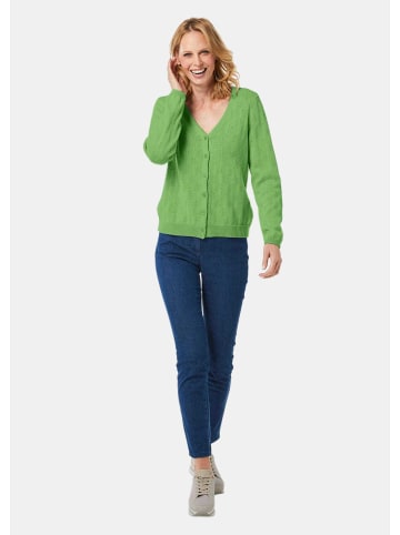 GOLDNER Kurzgröße:  Cardigan Cardigan in gras