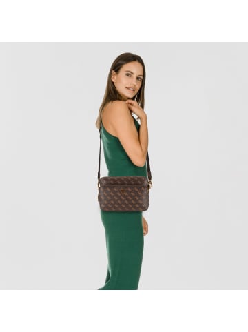 Guess Milano Umhängetasche 25 cm in brown-ochre-burgundy