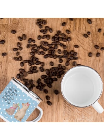 Mr. & Mrs. Panda Pott Bär Kind mit Spruch in Blau Pastell