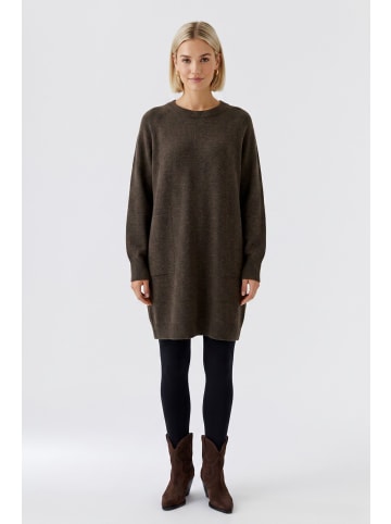 Oui Strickkleid in taupe mel
