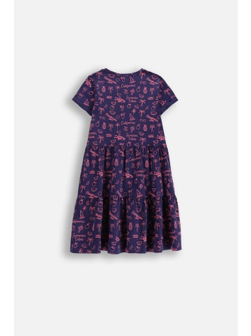 Coccodrillo Kurzes kleid mit kurzen ärmeln in dunkelblau