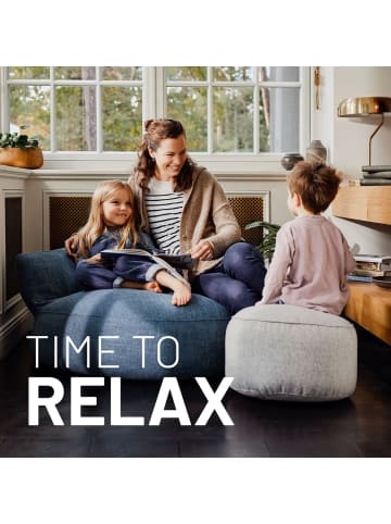 Lumaland Sitzsack-Hocker Pouf Indoor rund 50l braun Braun