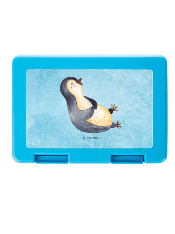 Mr. & Mrs. Panda Snackbox Pinguin Lachen ohne Spruch in Eisblau