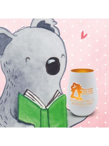 Mr. & Mrs. Panda Glas Windlicht Axolotl Tequila mit Spruch in Weiß