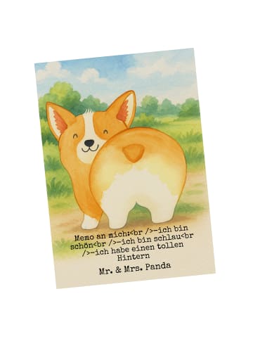 Mr. & Mrs. Panda Grußkarte Corgi Po Design mit Spruch in Weiß