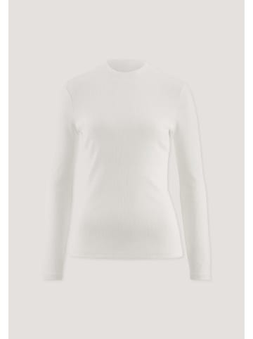 Hessnatur Rib Longsleeve Slim in naturweiss