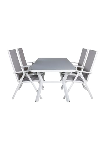 ebuy24 Gartenmöbel-Set Virya Weiß 90 x 160 cm