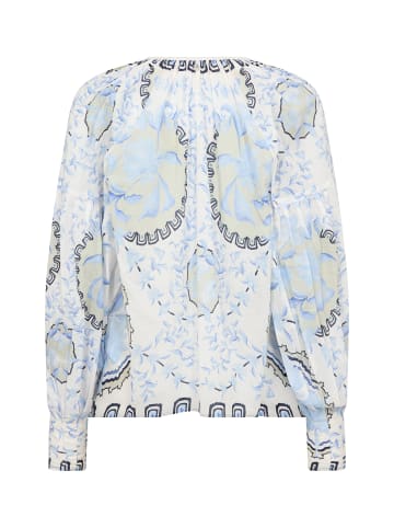 Mos Mosh Bluse MMWylde Orchid in ecru indigo - 0001
