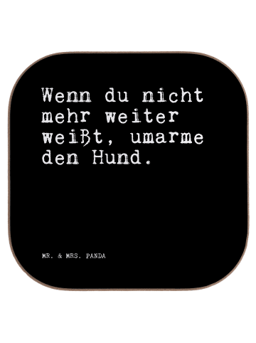 Mr. & Mrs. Panda Glasuntersetzer Wenn du nicht mehr... mit Spruch in Schwarz
