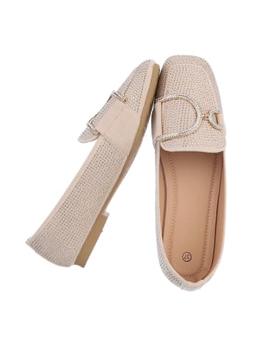 Ital-Design Halbschuh in Beige und Gold