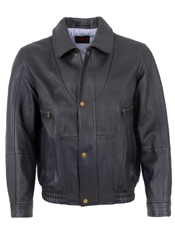 MADDOX Lederblouson Lammnappa in Marineblau