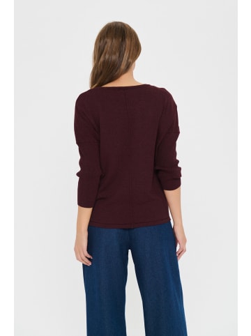 SAINT TROPEZ Strickpullover A2561, Casual fit in Winetasting Melange