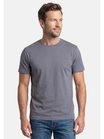 Lerros T-Shirt Basic in Grau / dunkelblau