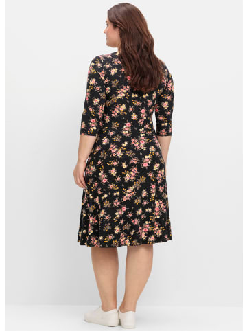 sheego by Joe Browns Jerseykleid in schwarz-gemustert